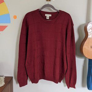 Burgundy Maroon Pull Over Knit Sweater